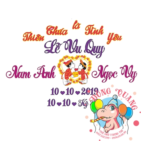 Chữ cưới xốp (mẫu 34)