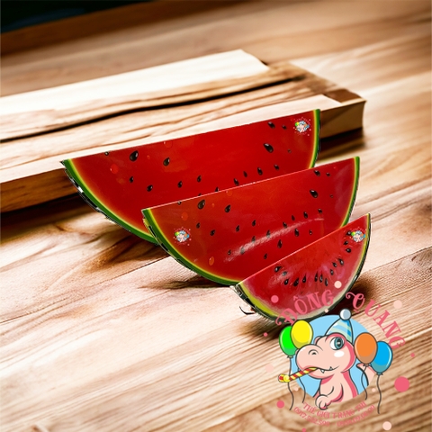 Bánh chưng, tét, dưa hấu giấy xếp