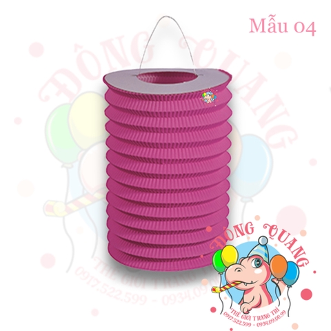 Đèn giấy xếp hình trụ đơn sắc (tròn)