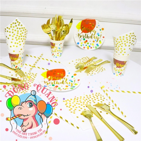 Bộ ly, đĩa chủ đề bánh kẹo (set 10)