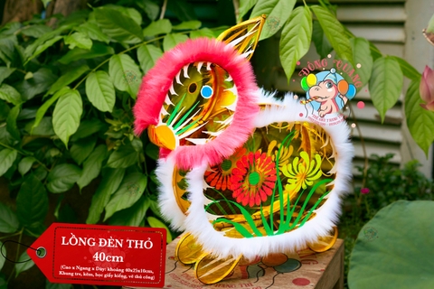Đèn Trung thu Thỏ giấy kiếng