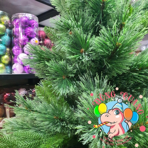 Cây thông PE 3 loại lá, cước nở hoa (cành tự động xoè)