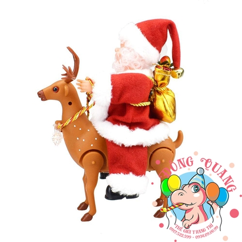 Ông già Santa Claus cưỡi tuần lộc