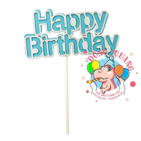 Topper bánh kem Happy Birthday 1