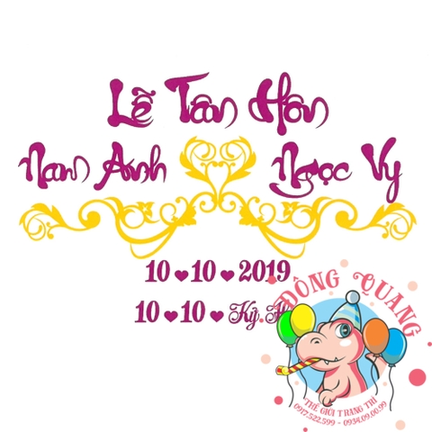 Chữ cưới xốp (mẫu 5)