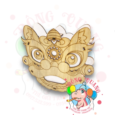 Đèn Trung thu gỗ đầu Lân