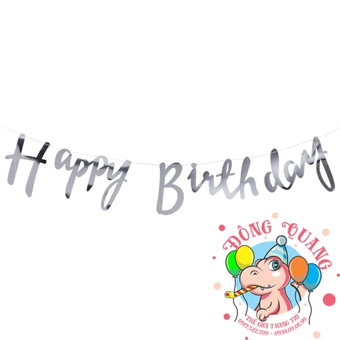Dây chữ Happy Birthday ép kim