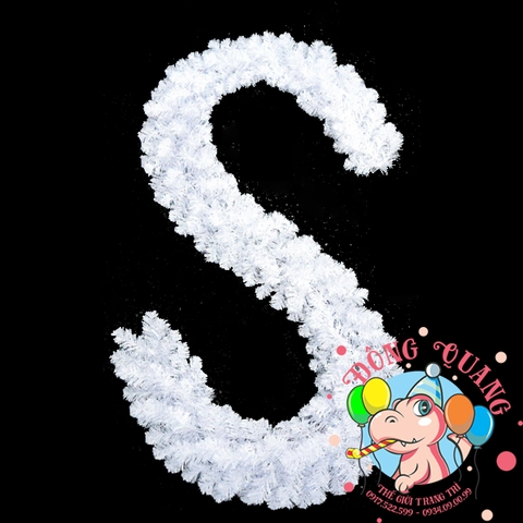 Dây trang trí thông trắng