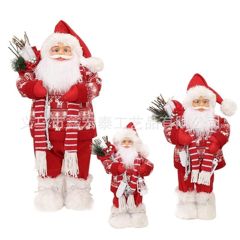 Ông già Noel cầm lồng đèn - Pin