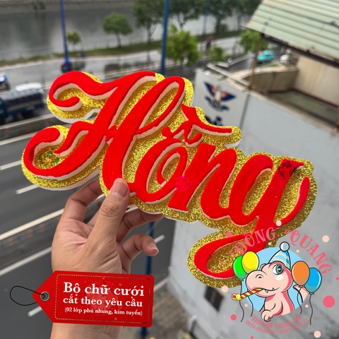 Chữ cưới xốp 2 lớp (mẫu 52)