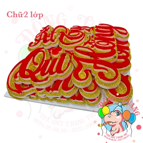 Chữ cưới xốp 2 lớp (mẫu 52)