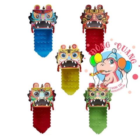 Đầu lân giấy lắp ráp thủ công (mẫu 1)