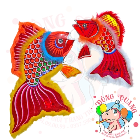 Đèn Trung thu Cá chép nhảy giấy kiếng (cỡ lớn)