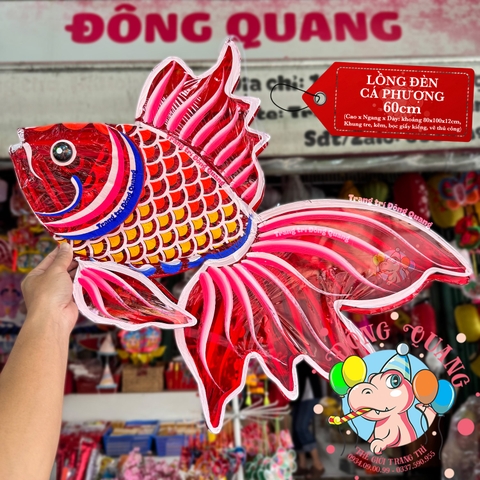 Đèn Trung thu Cá chép phượng giấy kiếng (cỡ lớn)