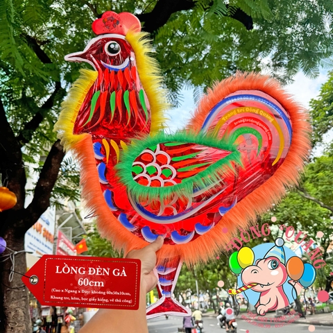 Đèn Trung thu Gà giấy kiếng (cỡ lớn)