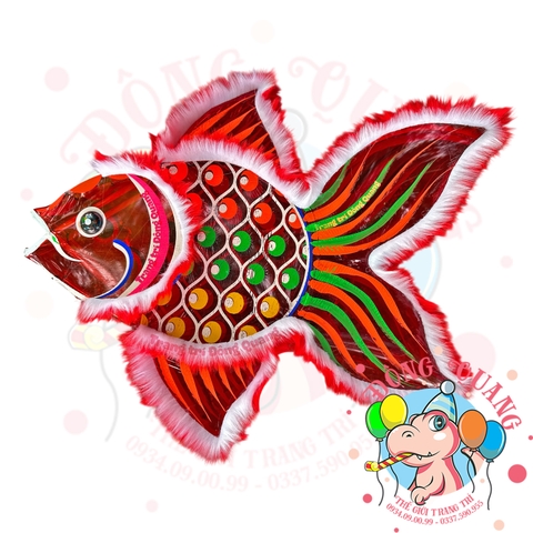 Đèn Trung thu Cá hai đuôi giấy kiếng (cỡ lớn)