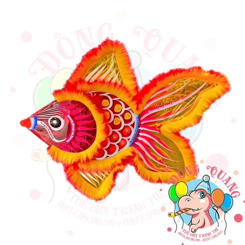 Đèn Trung thu Cá hai đuôi giấy kiếng (cỡ lớn)