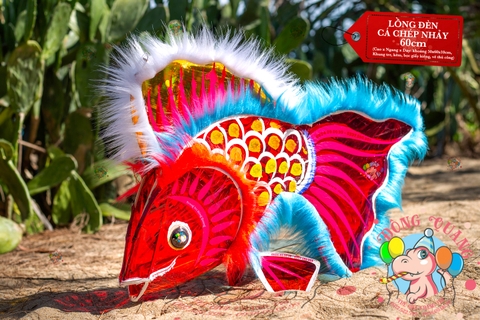 Đèn Trung thu Cá chép nhảy giấy kiếng (cỡ lớn)