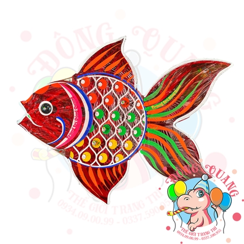 Đèn Trung thu Cá hai đuôi giấy kiếng (cỡ lớn)