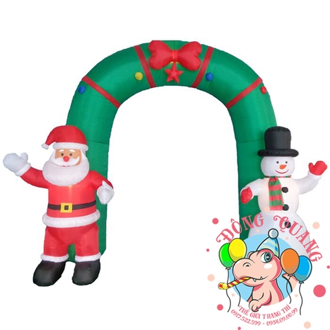 Cổng hơi giáng sinh Santa và người tuyết 1