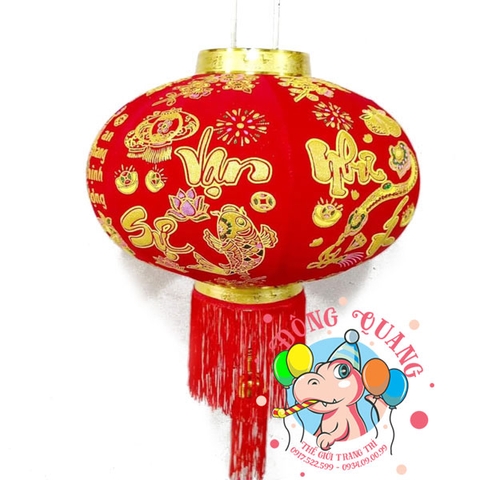 Lồng đèn vải nhung Vạn sự như ý