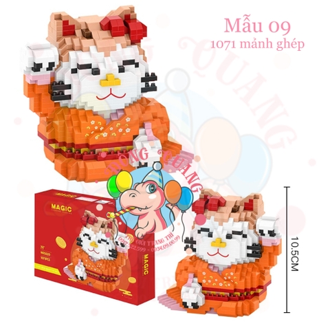 Mô hình Mèo thần tài lắp ráp (9 mẫu)