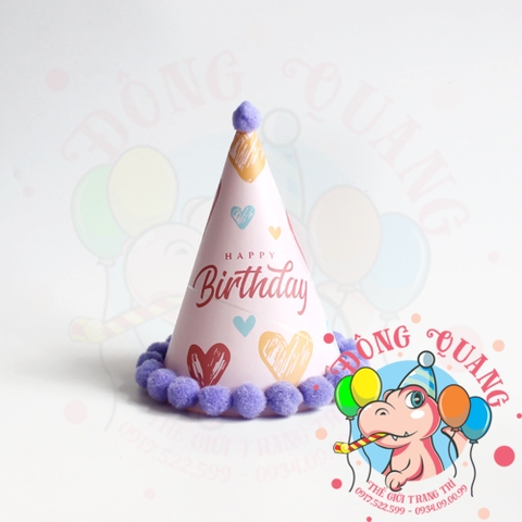 Nón sinh nhật viền bi 1
