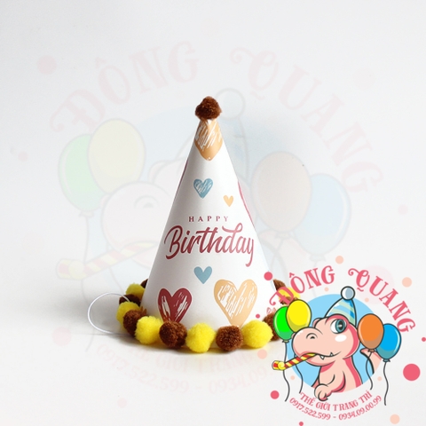 Nón sinh nhật viền bi 1