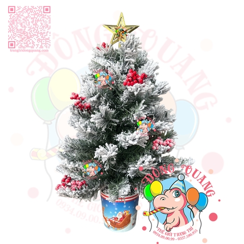 Cây thông mini phủ tuyết