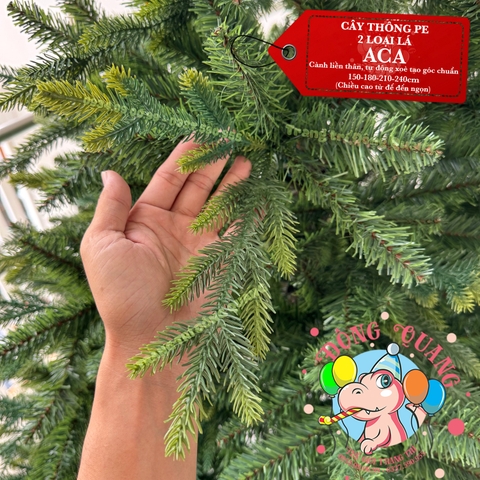 Cây thông PE 2 loại lá (ACA - cành tự động xoè)