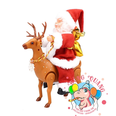 Ông già Santa Claus cưỡi tuần lộc