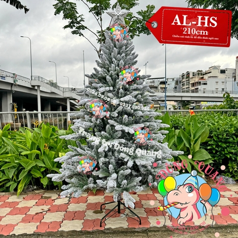 Cây thông 2 loại lá PE phủ tuyết (cành tự động xoè)