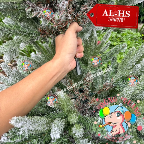 Cây thông 2 loại lá PE phủ tuyết (cành tự động xoè)