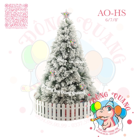 Cây thông 3 loại lá phủ tuyết (cành tự động xoè)