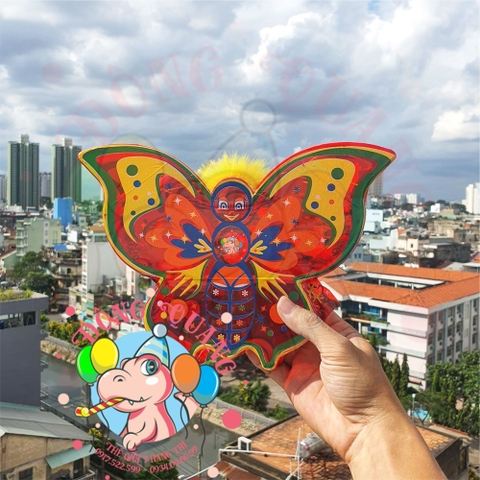 Đèn Trung thu giấy kiếng khung nhựa lớn 25cm