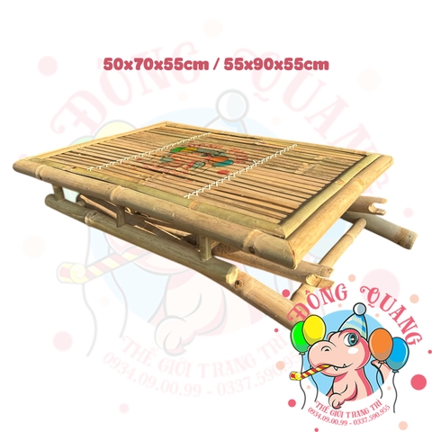 Bàn ghế tre trang trí tiểu cảnh