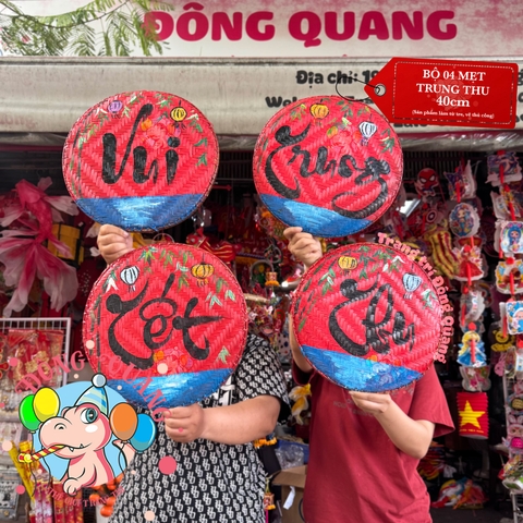 Bộ mẹt tre vẽ trang trí chủ đề Trung thu