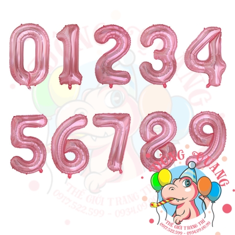 Bong bóng nhôm số (40/80/100cm) - màu trong