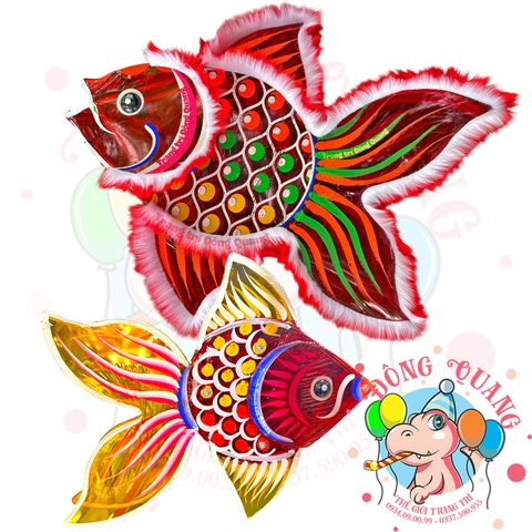 Đèn Trung thu Cá hai đuôi giấy kiếng (cỡ lớn)