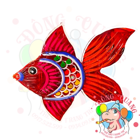 Đèn Trung thu Cá hai đuôi giấy kiếng (cỡ lớn)