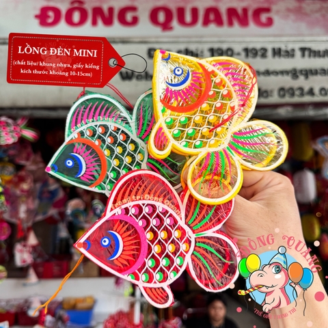 Đèn giấy kiếng khung nhựa mini loại 3