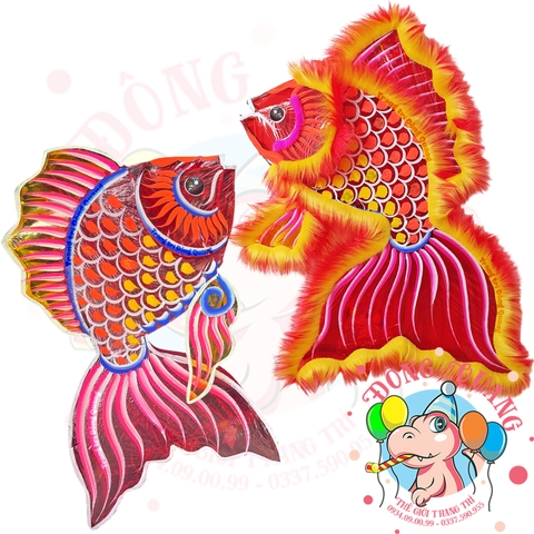 Đèn Trung thu Cá chép nhảy giấy kiếng (cỡ lớn)