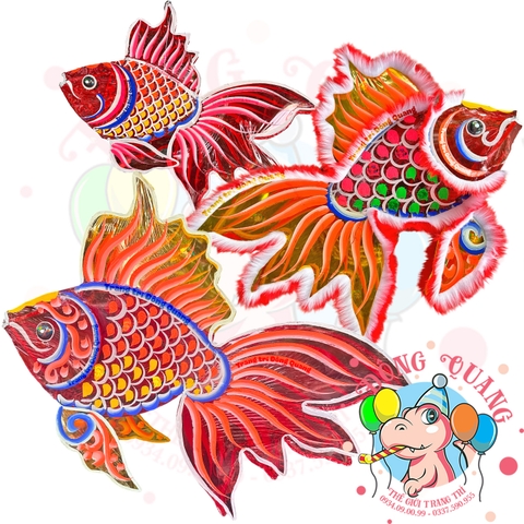 Đèn Trung thu Cá chép phượng giấy kiếng (cỡ lớn)