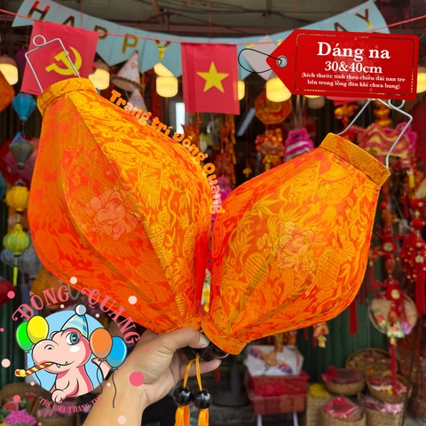 Lồng đèn Hội An vải gấm - dáng na