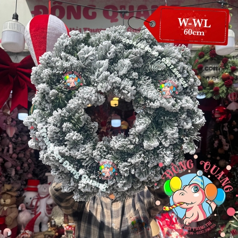 Vòng hoa đầu nhọn phủ tuyết