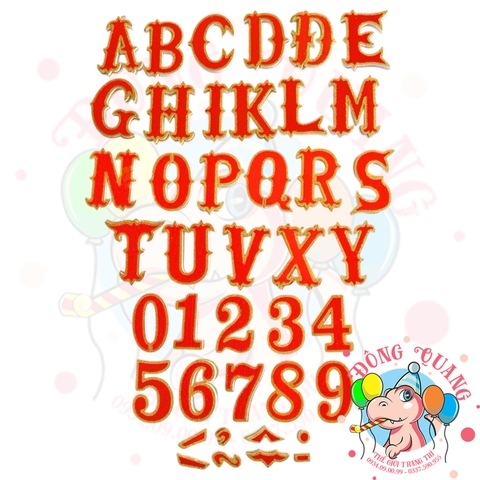 Chữ, số xốp nhung