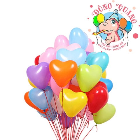 Bong bóng thường tim - 25cm - set 10