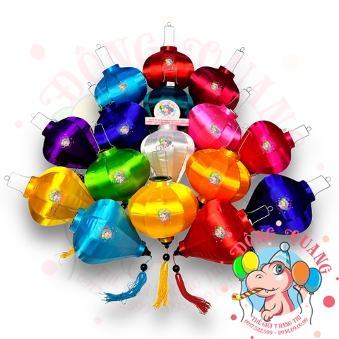 Combo 10 lồng đèn Hội An vải phi bóng