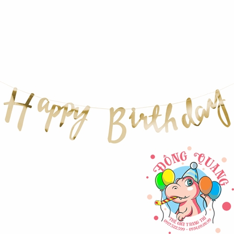 Dây chữ Happy Birthday ép kim
