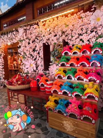 Đầu lân cho trẻ em (lông dài)